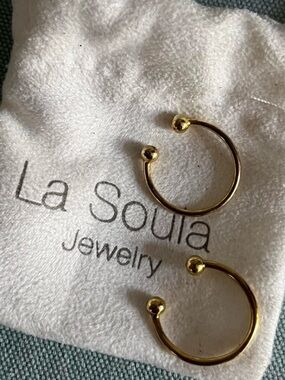 La Soula Gold Open Rings, Diamond Chip - Polished Gold Rachel Zoe Box of Style